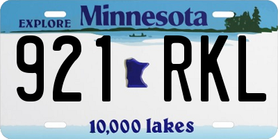 MN license plate 921RKL