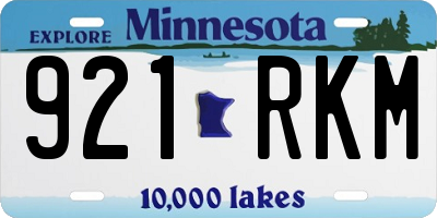 MN license plate 921RKM