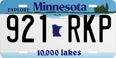 MN license plate 921RKP