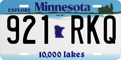 MN license plate 921RKQ