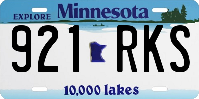 MN license plate 921RKS