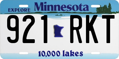 MN license plate 921RKT