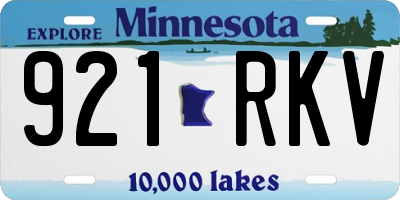 MN license plate 921RKV