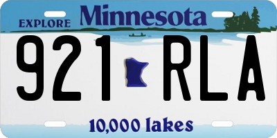 MN license plate 921RLA