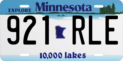 MN license plate 921RLE