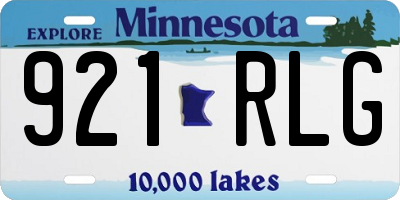 MN license plate 921RLG