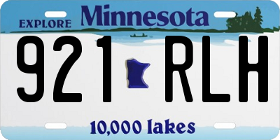 MN license plate 921RLH