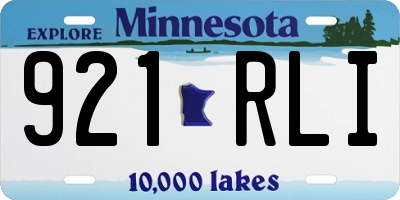 MN license plate 921RLI