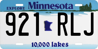 MN license plate 921RLJ