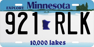 MN license plate 921RLK