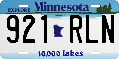 MN license plate 921RLN