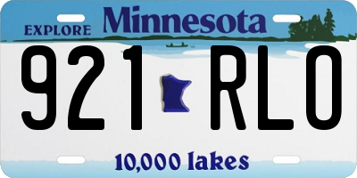 MN license plate 921RLO