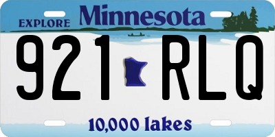 MN license plate 921RLQ