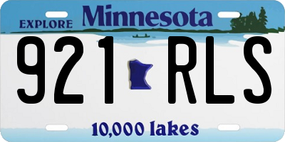 MN license plate 921RLS