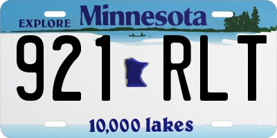 MN license plate 921RLT