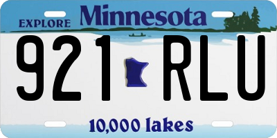 MN license plate 921RLU