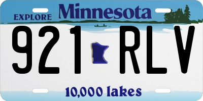 MN license plate 921RLV