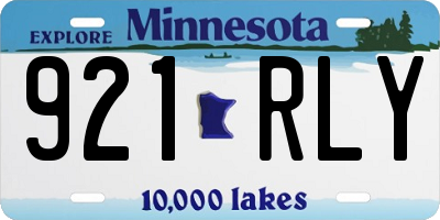MN license plate 921RLY