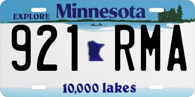 MN license plate 921RMA