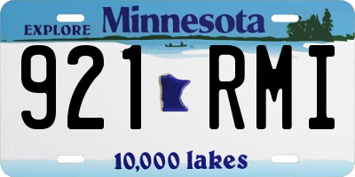 MN license plate 921RMI