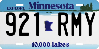 MN license plate 921RMY
