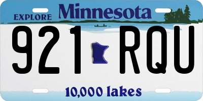 MN license plate 921RQU