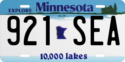 MN license plate 921SEA