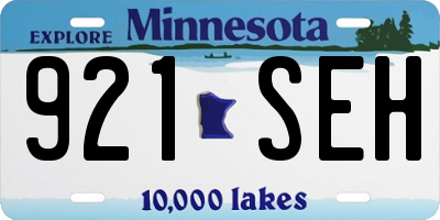 MN license plate 921SEH