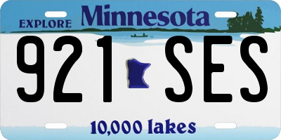 MN license plate 921SES
