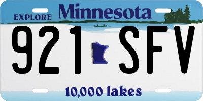 MN license plate 921SFV