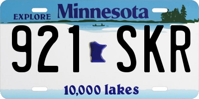 MN license plate 921SKR