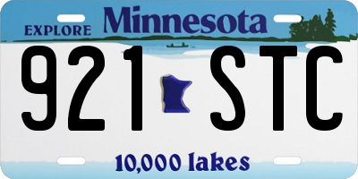 MN license plate 921STC