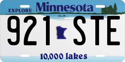 MN license plate 921STE