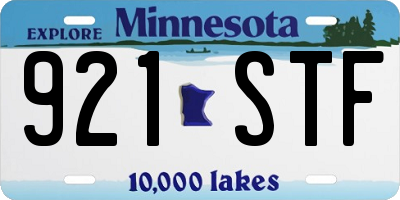 MN license plate 921STF