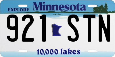 MN license plate 921STN