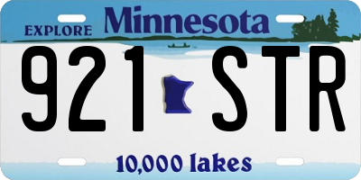 MN license plate 921STR