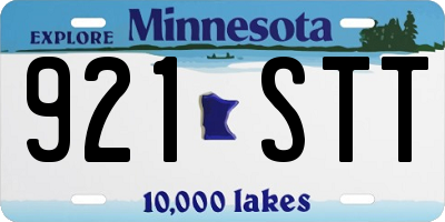 MN license plate 921STT