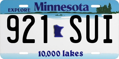 MN license plate 921SUI
