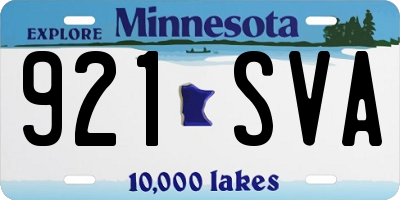 MN license plate 921SVA