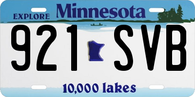 MN license plate 921SVB