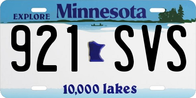 MN license plate 921SVS