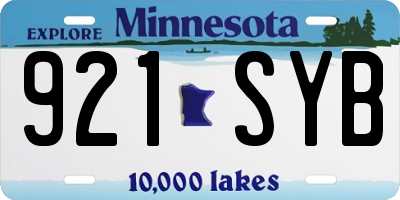 MN license plate 921SYB