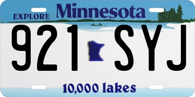 MN license plate 921SYJ