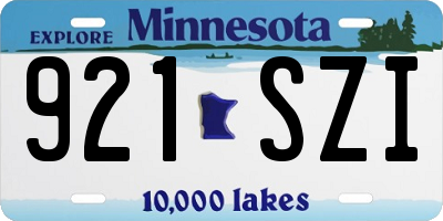 MN license plate 921SZI