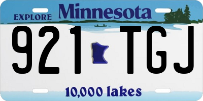 MN license plate 921TGJ