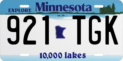 MN license plate 921TGK