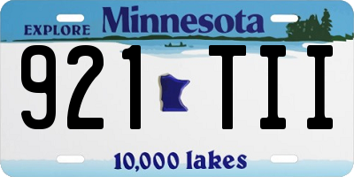 MN license plate 921TII