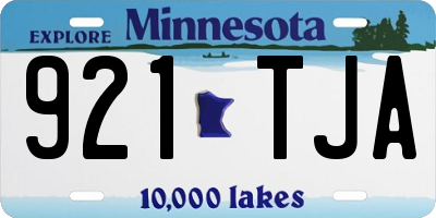 MN license plate 921TJA