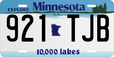 MN license plate 921TJB