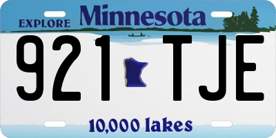 MN license plate 921TJE